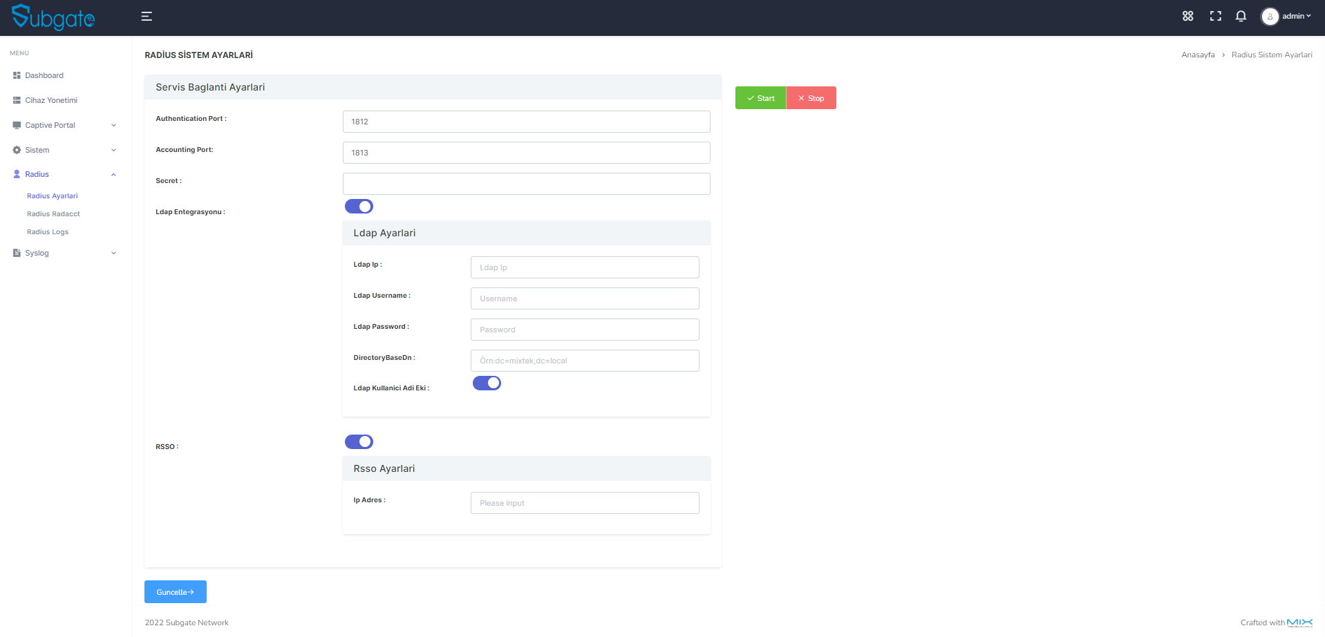 Dashboard Screenshot